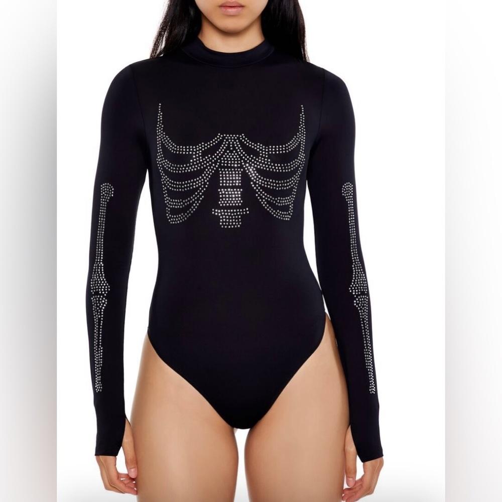 COPY - Rhinestone Skeleton Bodysuit - Picture 2 of 5